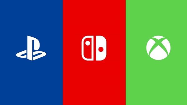 Logos de Sony, Xbox y Nintendo
